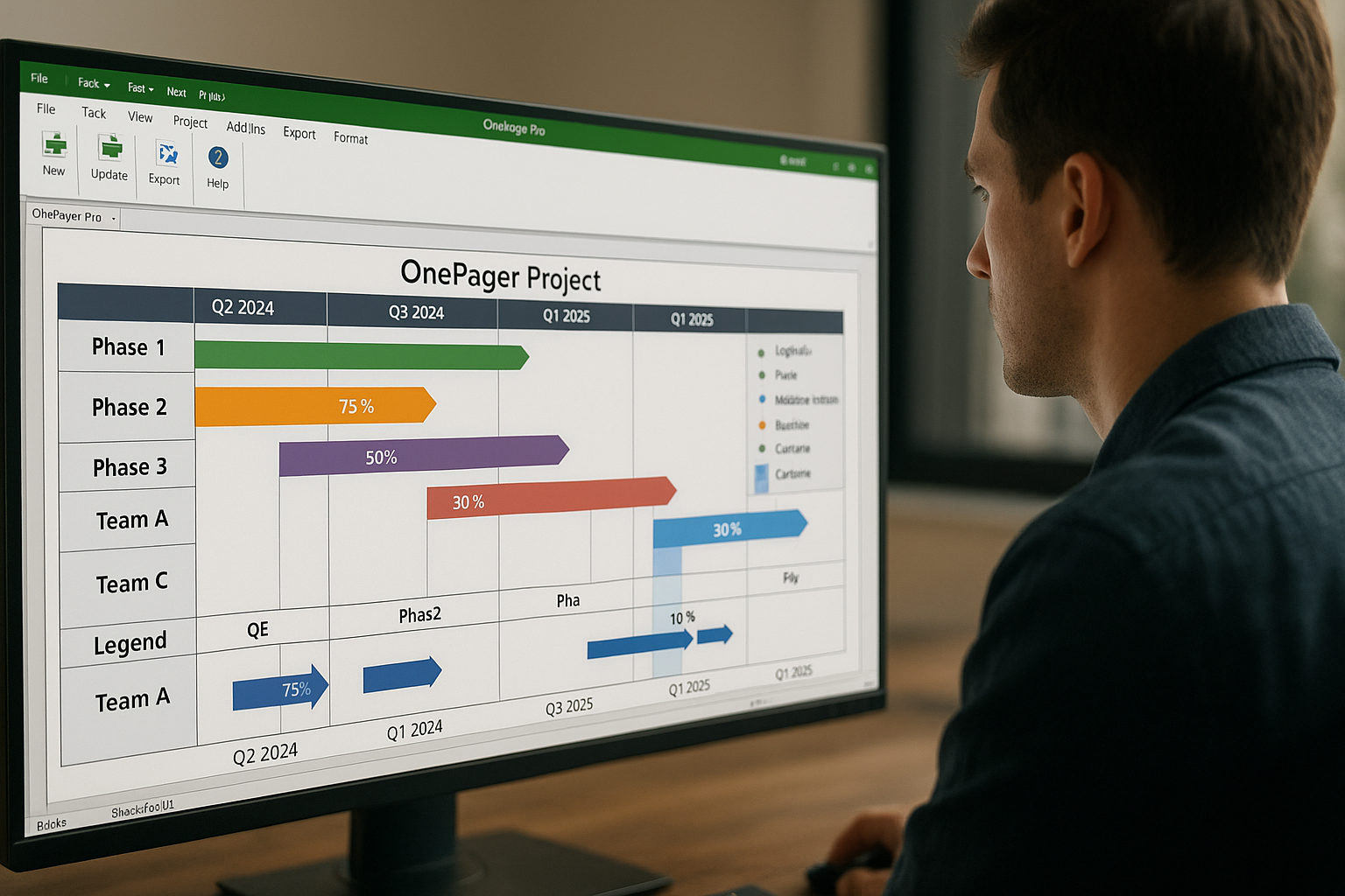 Nous avons testé OnePager pour Microsoft Project